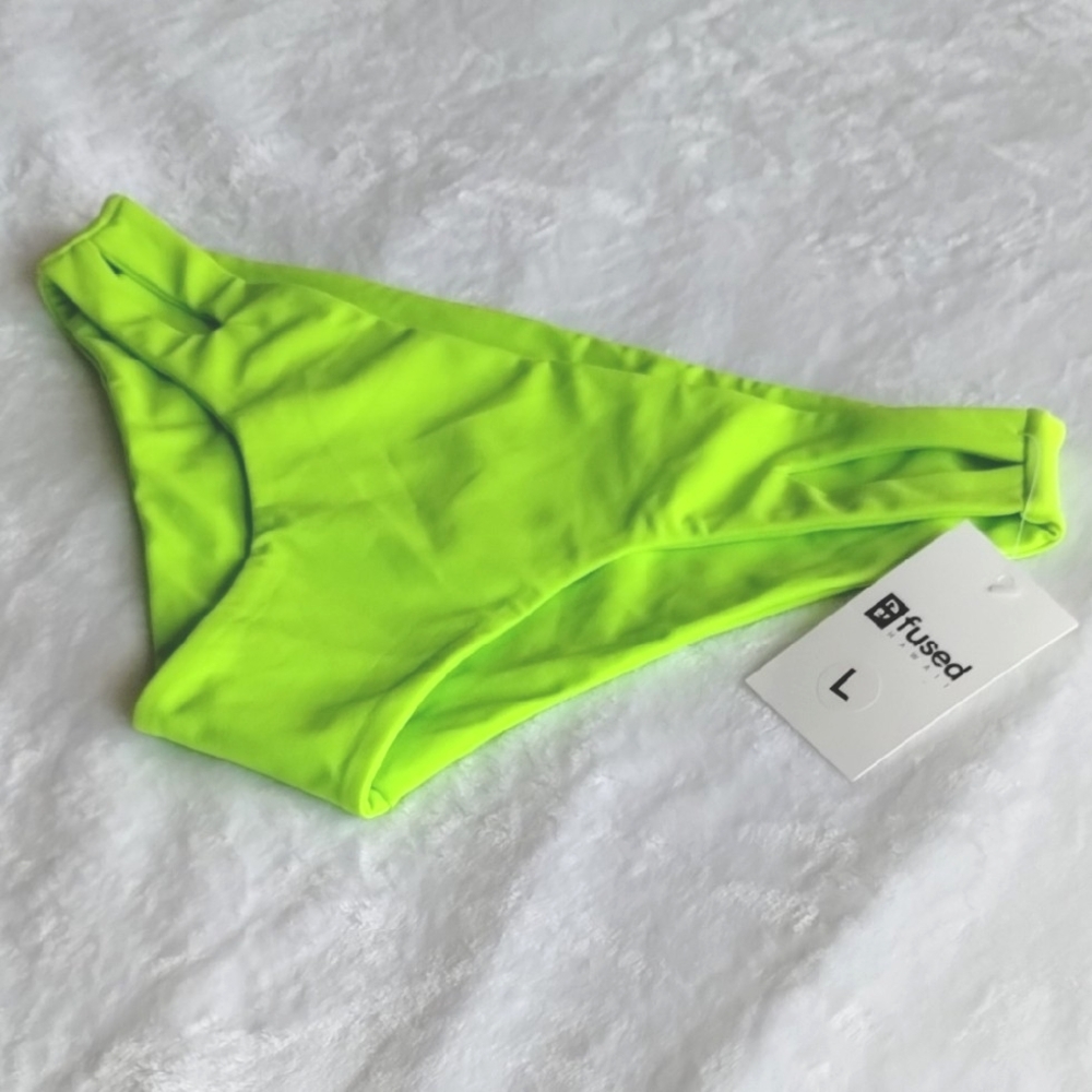 Fused Hawaii π Be Bright Hamoa Neon Green Bikini Bottom - Picture 4 of 7